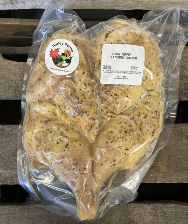 High Welfare Lemon Pepper Flattened Chicken